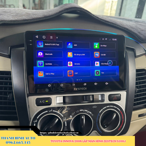 Toyota Innova 2008 lên màn hình Zestech S100J Thanh Bình Auto
