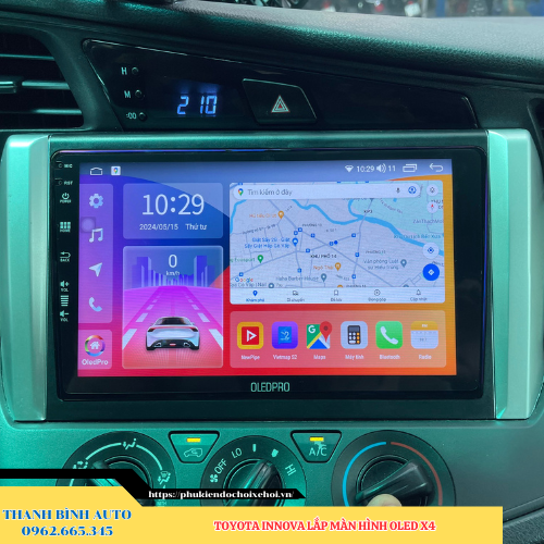 Toyota Innova gắn màn hình Oled X4 Thanh Bình Auto