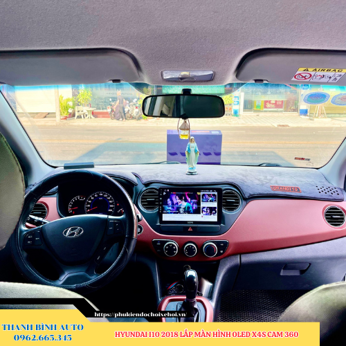 Hyundai i10 2018 lắp màn hình Oled X4S Cam 360 Thanh Bình Auto