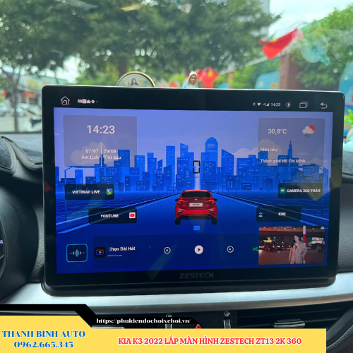 Kia K3 2022 lắp màn hình Zestech ZT13 2K 360 Thanh Bình Auto