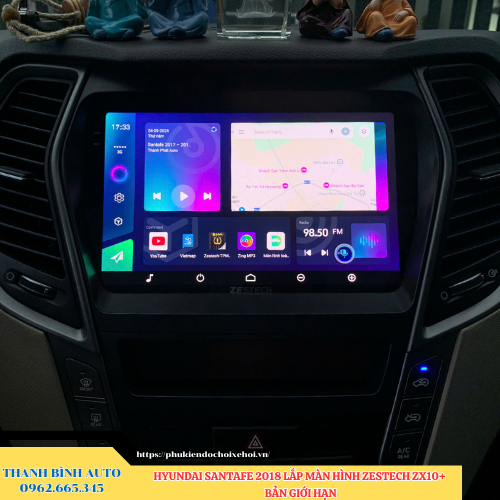 Hyundai Santafe 2018 gắn màn hình Zestech ZX10+ Bản giới hạn Thanh Bình Auto