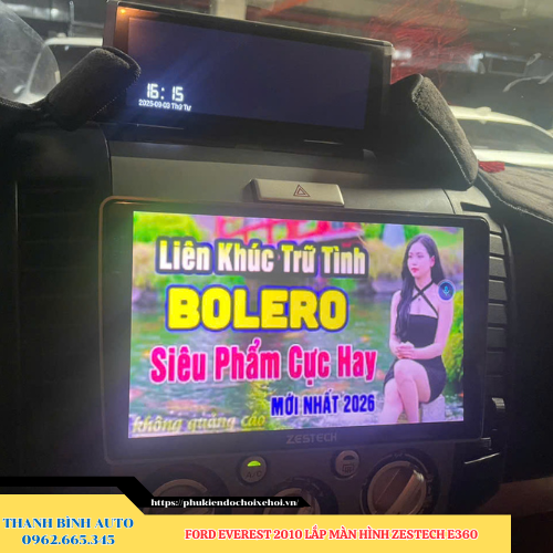 Ford Everest 2010 lắp màn hình Zestech E360 Thanh Bình Auto