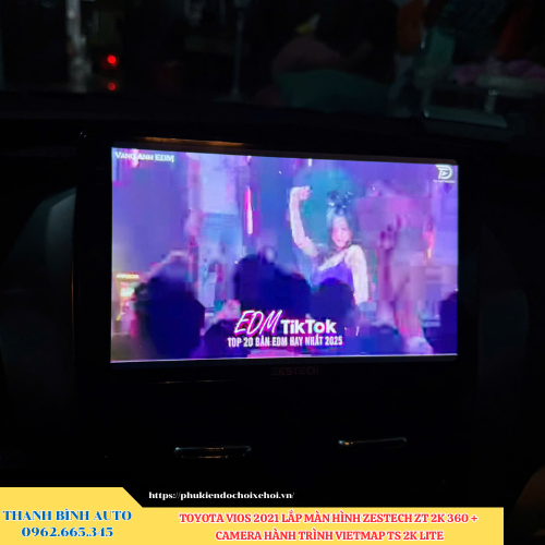 Toyota Vios 2021 lắp màn hình Zestech ZT 2K 360 + Camera hành trình VietMap TS 2K Lite Thanh Bình Auto