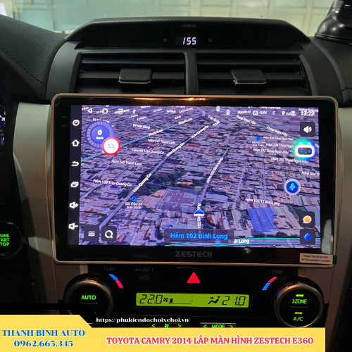 Toyota Camry 2014 lên màn hình Zestech E360 Thanh Bình Auto