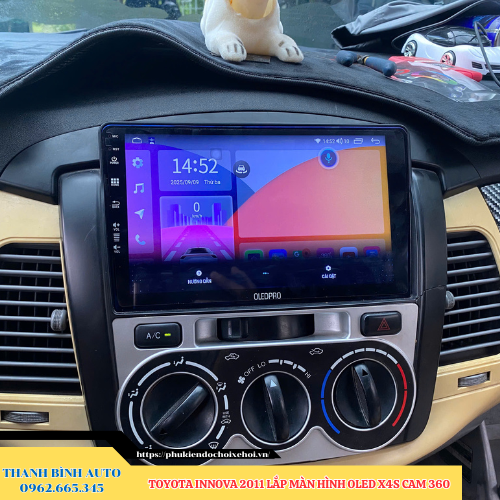 Toyota Innova 2011 lắp màn hình Oled X4S Cam 360 Thanh Bình Auto
