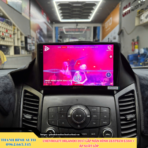 Chevrolet Orlando 2017 lắp màn hình Zestech E360 + Cảm biến áp suất lốp Thanh Bình Auto