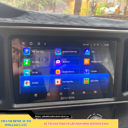 Xe tải van Tera V8 lên màn hình Zestech E360 Thanh Bình Auto