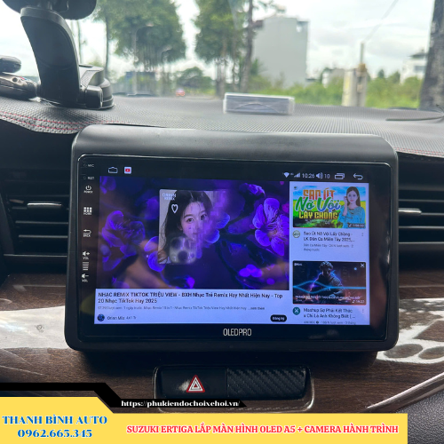 Suzuki Ertiga lắp màn hình Oled A5 + Camera hành trình Thanh Bình Auto