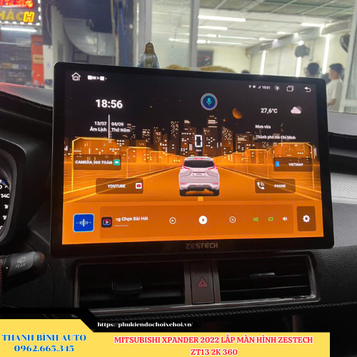 Mitsubishi Xpander 2022 lắp màn hình Zestech ZT13 2K 360 Thanh Bình Auto