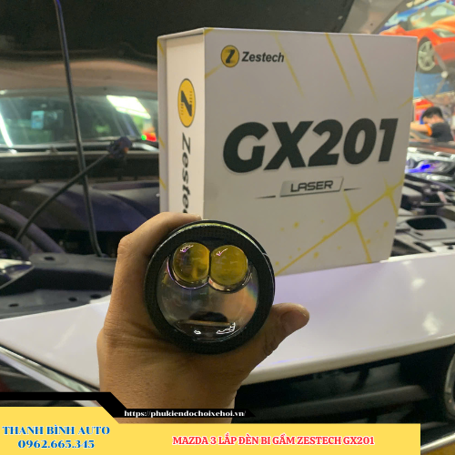 Mazda 3 lắp đèn bi gầm Zestech GX201 Thanh Bình Auto