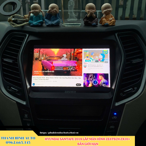 Hyundai Santafe 2018 gắn màn hình Zestech ZX10+ Bản giới hạn