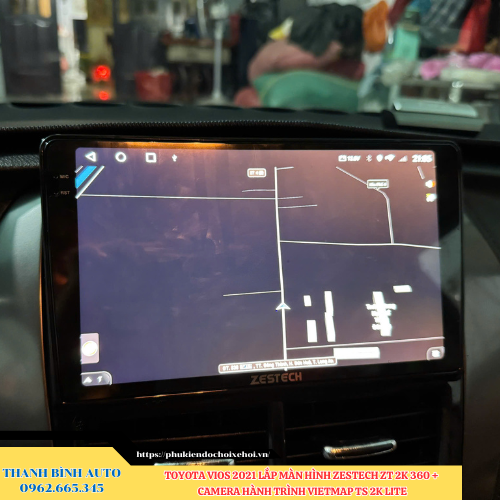 Toyota Vios 2021 lắp màn hình Zestech ZT 2K 360 + Camera hành trình VietMap TS 2K Lite Thanh Bình Auto