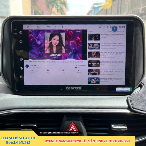 Hyundai SantaFe 2020 lắp màn hình Zestech Z18 360 Thanh Bình Auto