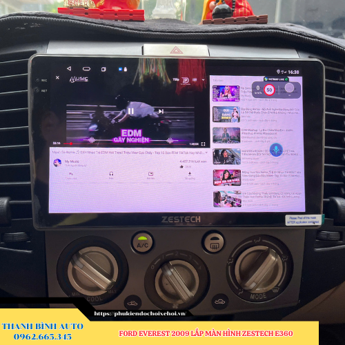 Ford Everest 2009 lên màn hình Zestech E360 Thanh Bình Auto