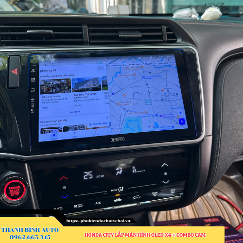 Honda City lên màn hình Oled X4 + Combo Cam Thanh Bình Auto