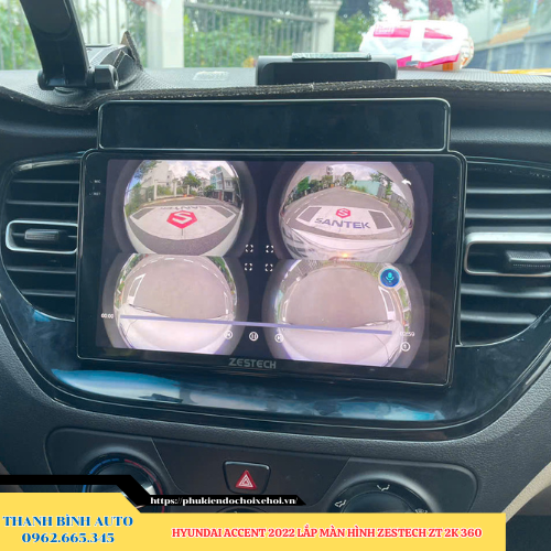 Hyundai Accent 2022 gắn màn hình Zestech ZT 2K 360 Thanh Bình Auto