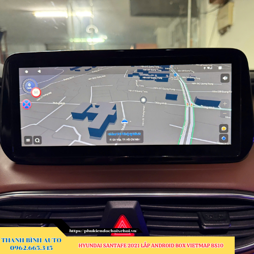 Hyundai Santafe 2021 lắp Android Box Vietmap BS10 Thanh Bình Auto