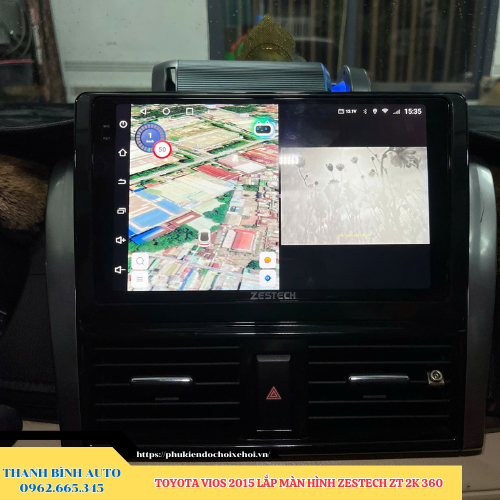 Toyota Vios 2015 gắn màn hình Zestech ZT 2K 360 Thanh Bình Auto