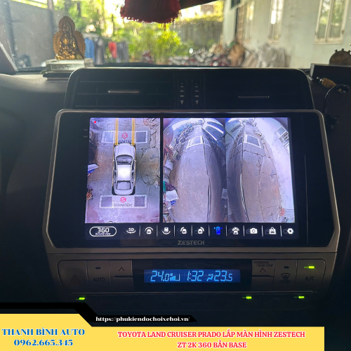 Toyota Land Cruiser Prado lắp màn hình Zestech ZT 2K 360 bản Base Thanh Bình Auto