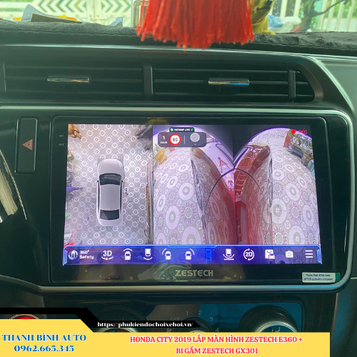 Honda City 2019 lên màn hình Zestech E360 + Bi gầm Zestech GX301 Thanh Bình Auto