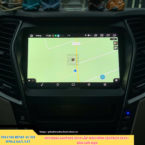 Hyundai Santafe 2018 gắn màn hình Zestech ZX10+ Bản giới hạn Thanh Bình Auto