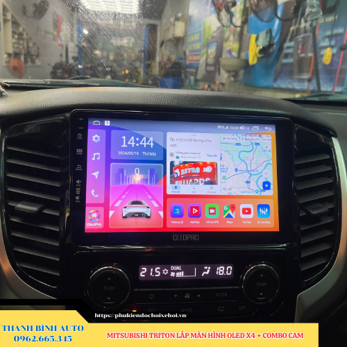 Mitsubishi Triton lắp màn hình Oled X4 + Combo Cam Thanh Bình Auto