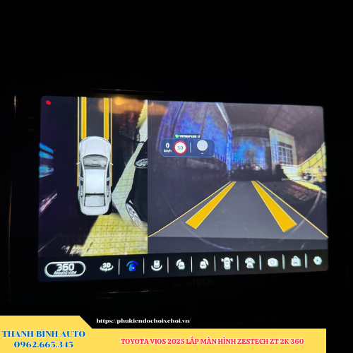 Toyota Vios 2025 lên màn hình Zestech ZT 2K 360 Thanh Bình Auto