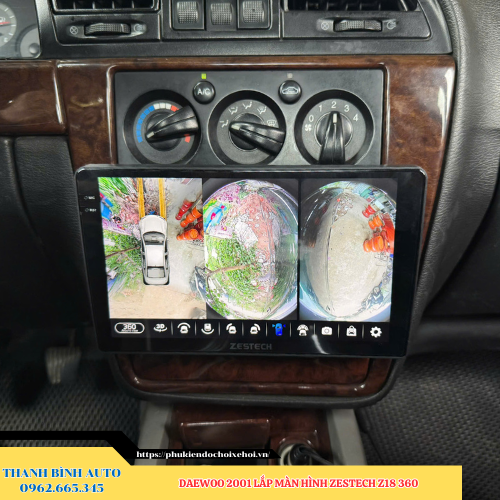 Daewoo 2001 lắp màn hình Zestech Z18 360 Thanh Bình Auto