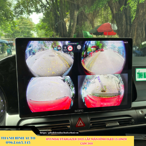 Hyundai Stargazer 2025 lên màn hình Oled 13.1 inch Cam 360 Thanh Bình Auto