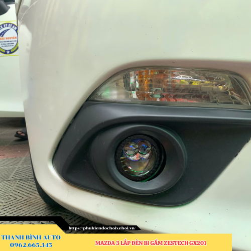Mazda 3 lắp đèn bi gầm Zestech GX201 Thanh Bình Auto