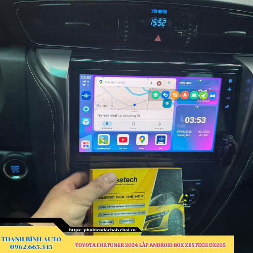 Toyota Fortuner 2024 lgắn Android Box Zestech DX265 Thanh Bình Auto