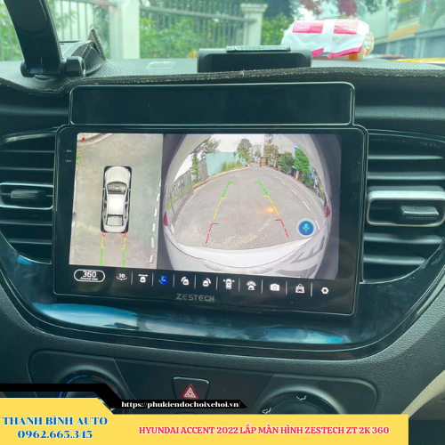 Hyundai Accent 2022 gắn màn hình Zestech ZT 2K 360 Thanh Bình Auto