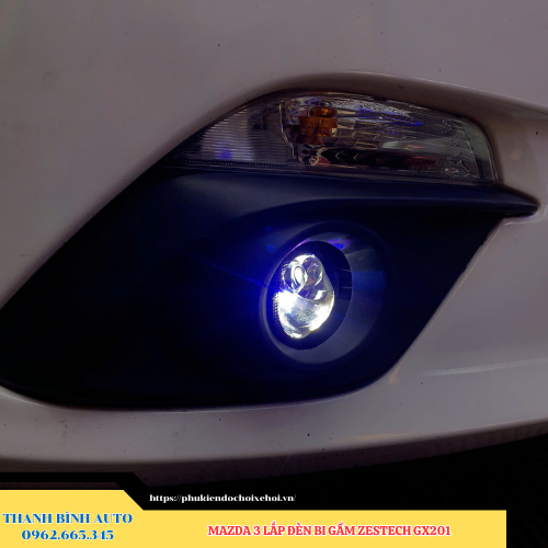 Mazda 3 lắp đèn bi gầm Zestech GX201 Thanh Bình Auto