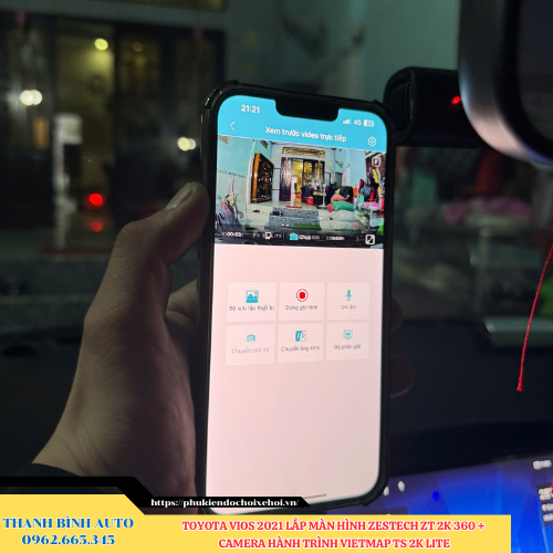 Toyota Vios 2021 lắp màn hình Zestech ZT 2K 360 + Camera hành trình VietMap TS 2K Lite Thanh Bình Auto