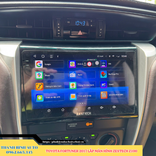 Toyota Fortuner 2017 lắp màn hình Zestech Z100 Thanh Bình Auto