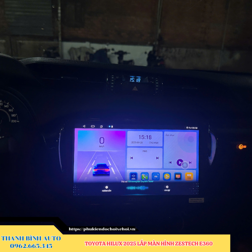 Toyota Hilux 2025 gắn màn hình Zestech E360 Thanh Bình Auto
