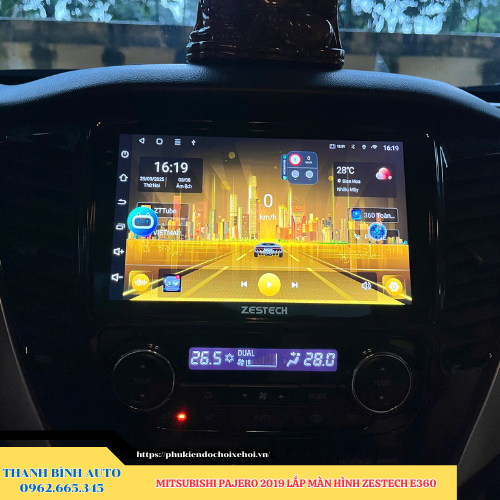 Mitsubishi Pajero 2019 lắp màn hình Zestech E360 Thanh Bình Auto