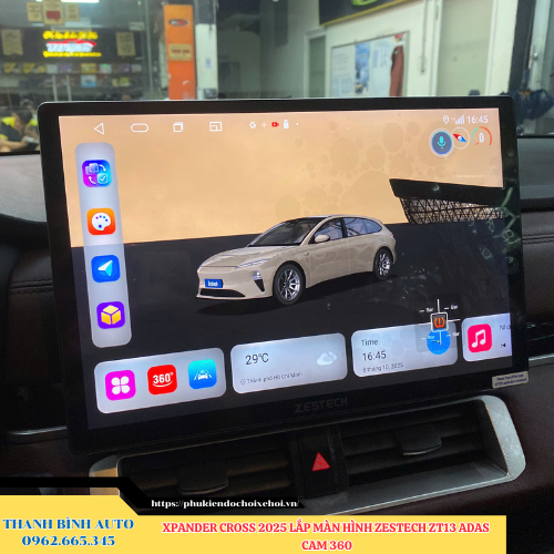 Xpander Cross 2025 lên màn hình Zestech ZT13 ADAS Cam 360 Thanh Bình Auto