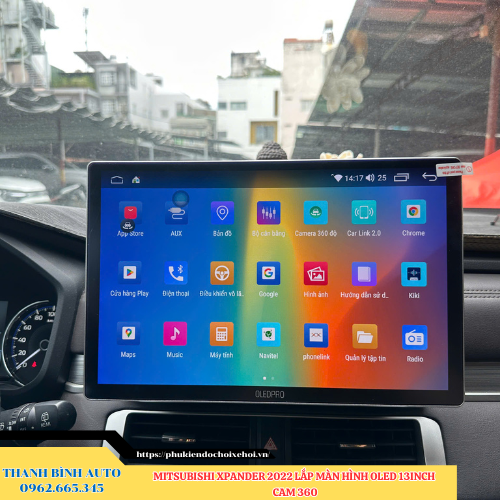 Mitsubishi Xpander 2022 lên màn hình Oled 13 inch Cam 360 3 Mitsubishi Xpander 2022 lắp màn hình Oled 13 inch Cam 360 Thanh Bình Auto