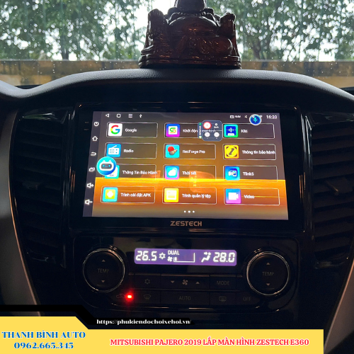 Mitsubishi Pajero 2019 lắp màn hình Zestech E360 Thanh Bình Auto