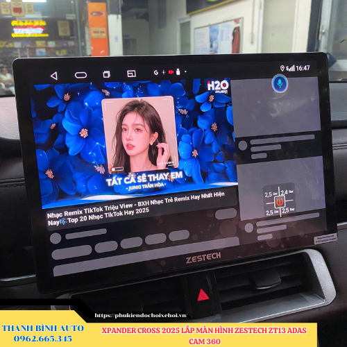 Xpander Cross 2025 lên màn hình Zestech ZT13 ADAS Cam 360 Thanh Bình Auto