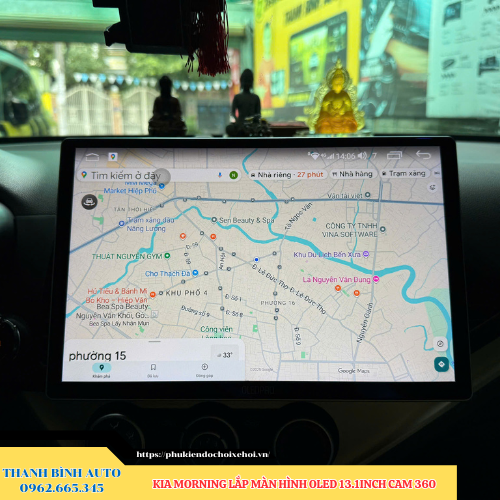Kia Morning lắp màn hình Oled 13.1 inch Cam 360 Thanh Bình Auto