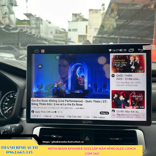 Mitsubishi Xpander 2022 lên màn hình Oled 13 inch Cam 360 5 Mitsubishi Xpander 2022 lắp màn hình Oled 13 inch Cam 360 Thanh Bình Auto