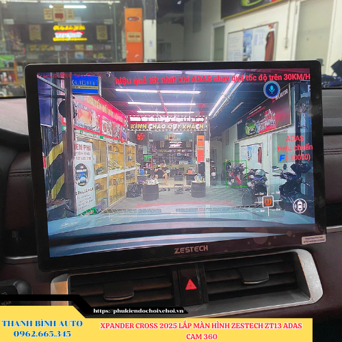 Xpander Cross 2025 lên màn hình Zestech ZT13 ADAS Cam 360 Thanh Bình Auto