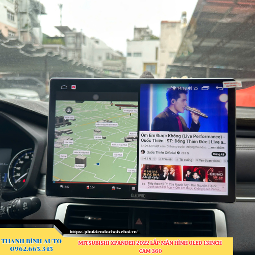 Mitsubishi Xpander 2022 lên màn hình Oled 13 inch Cam 360 6 Mitsubishi Xpander 2022 lắp màn hình Oled 13 inch Cam 360 Thanh Bình Auto