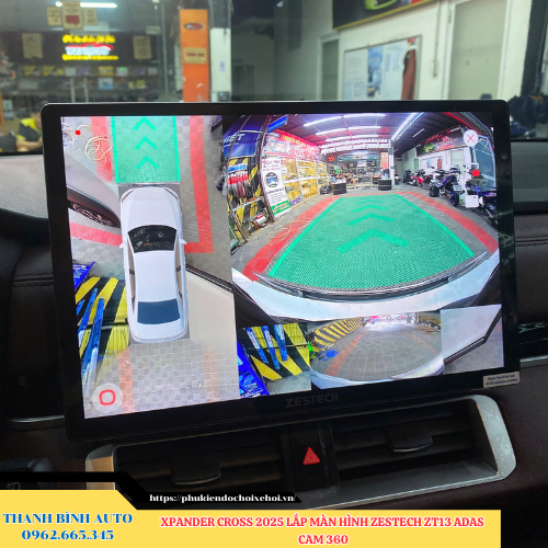 Xpander Cross 2025 lên màn hình Zestech ZT13 ADAS Cam 360 Thanh Bình Auto