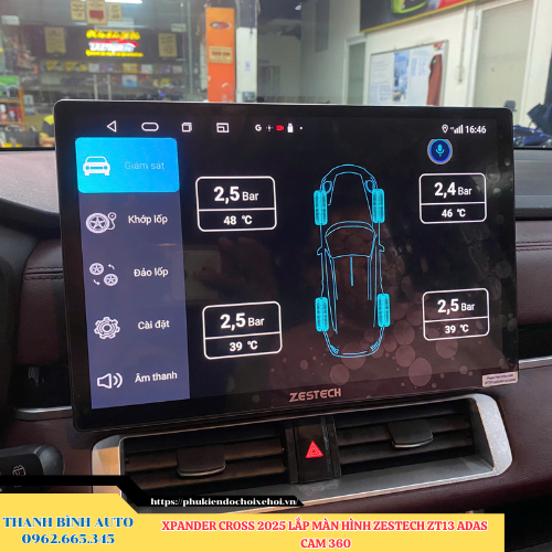 Xpander Cross 2025 lên màn hình Zestech ZT13 ADAS Cam 360 Thanh Bình Auto