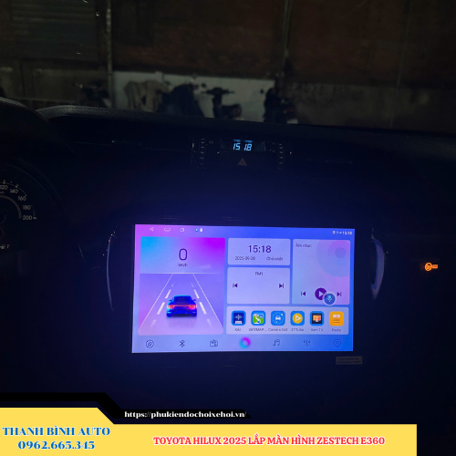 Toyota Hilux 2025 gắn màn hình Zestech E360 Thanh Bình Auto